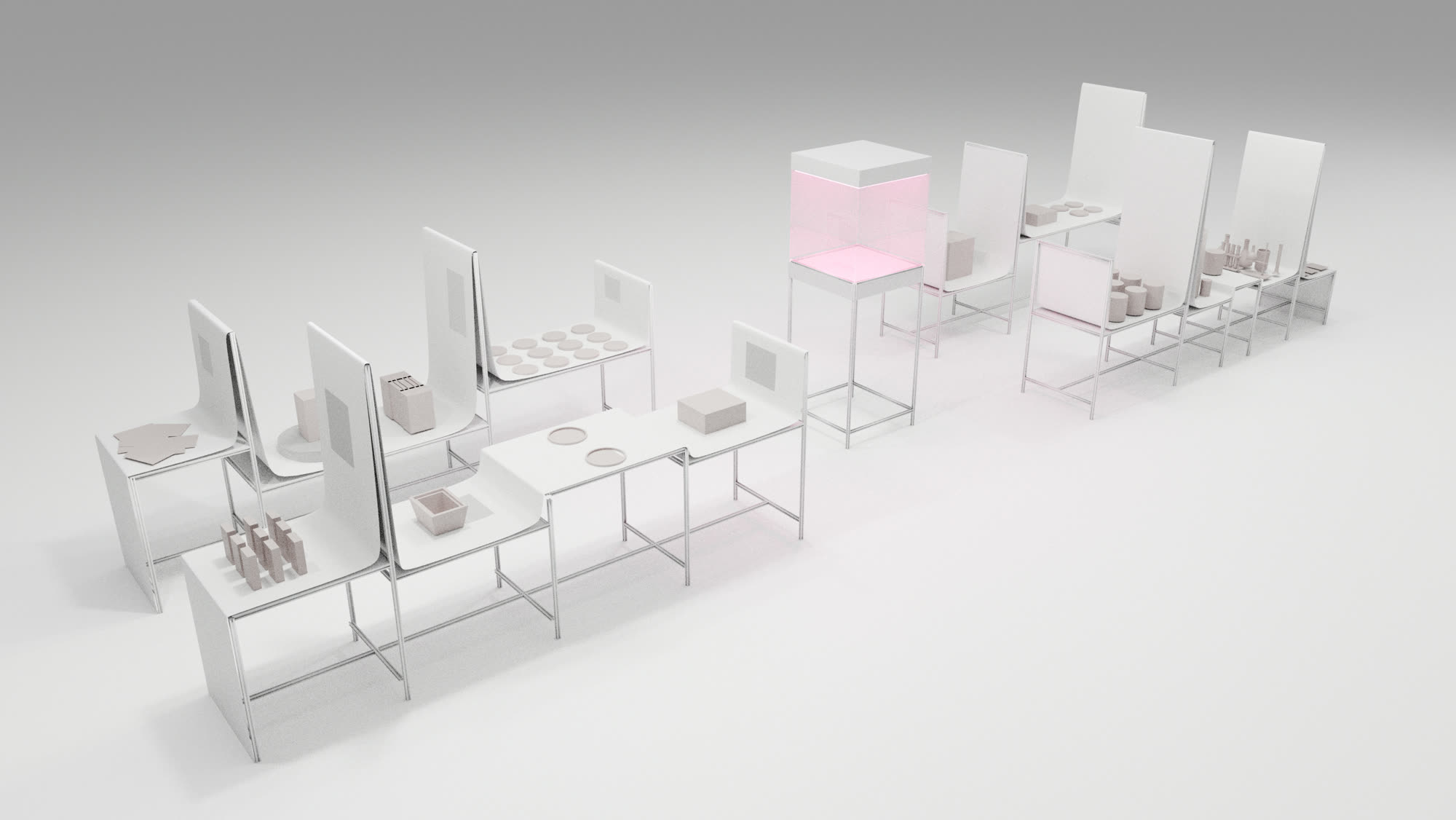 Render of the two-by-two layout configuration