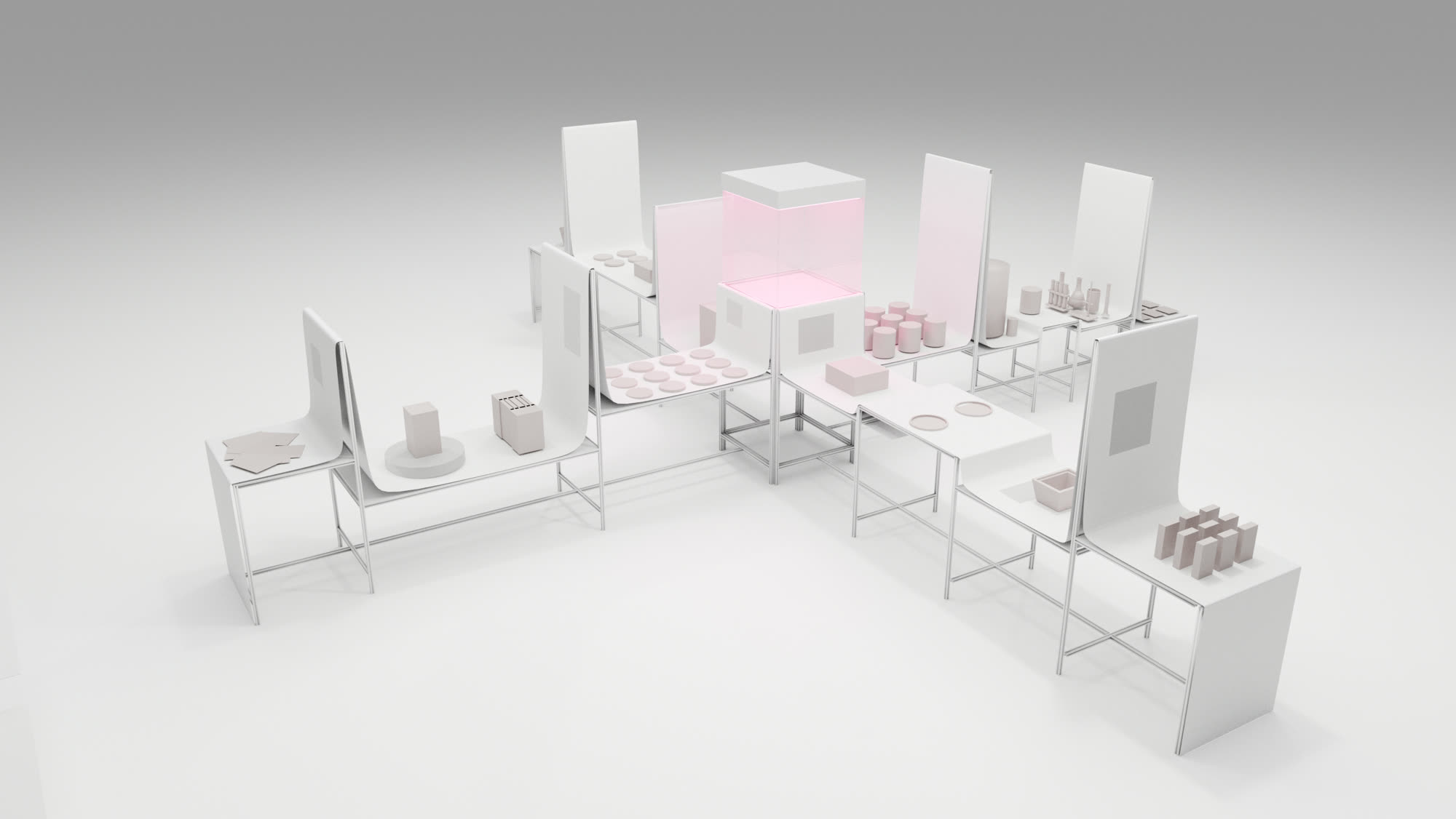 Render of the cross layout configuration